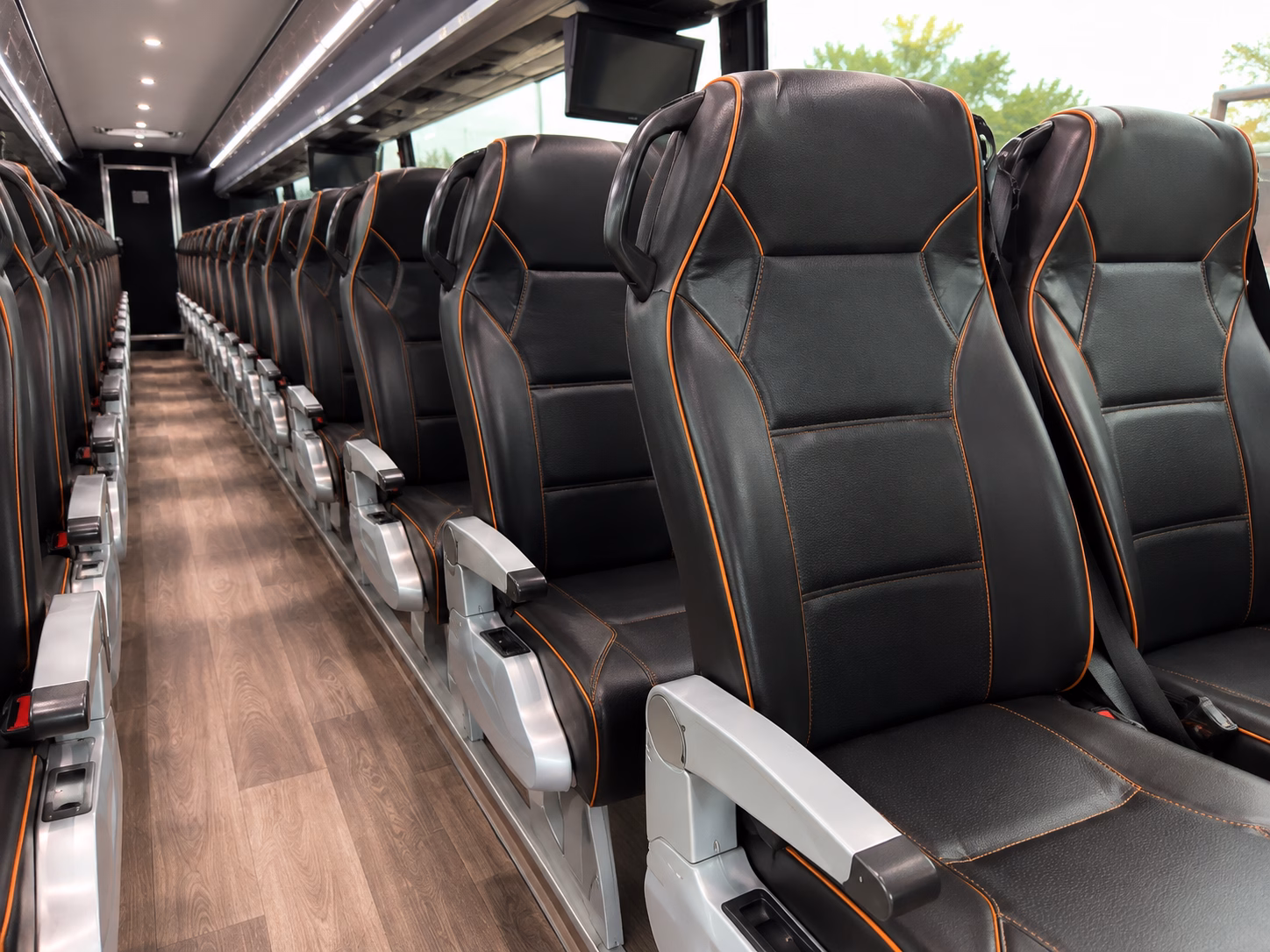 mansfield charter bus interior