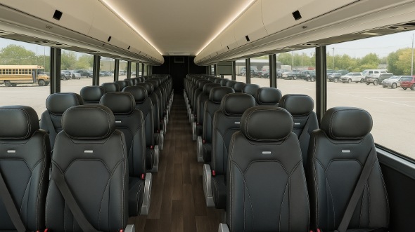 Interior of Charter Bus Company Mansfield's 18 Passenger Minibus in Mansfield