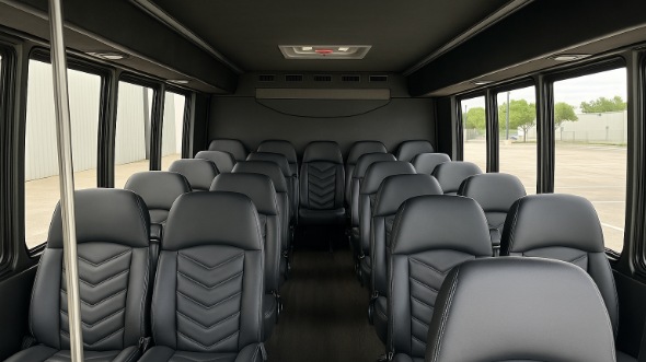 Interior of Charter Bus Company Mansfield's 30 Passenger Minibus in Mansfield