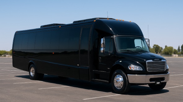 Exterior of Charter Bus Company Mansfield's 30 Passenger Minibus in Mansfield