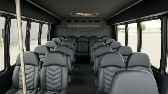 mansfield 15 passenger minibus inside