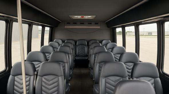 mansfield 18 passenger minibus inside