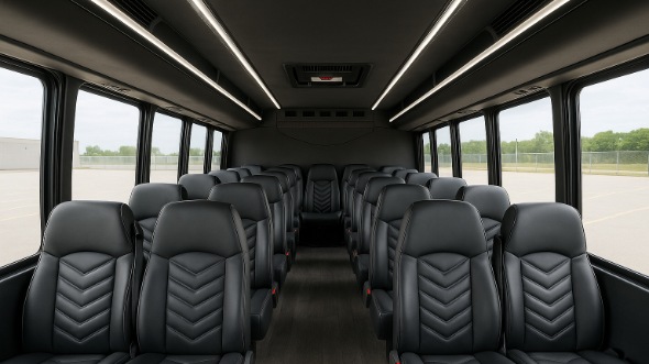 mansfield 28 passenger minibus inside