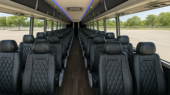 mansfield 50 passenger charter bus rental