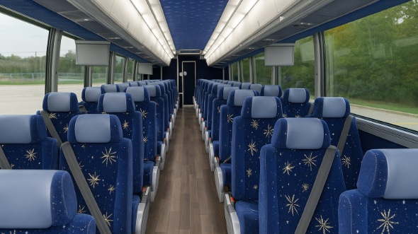mansfield 54 passenger charter bus rental