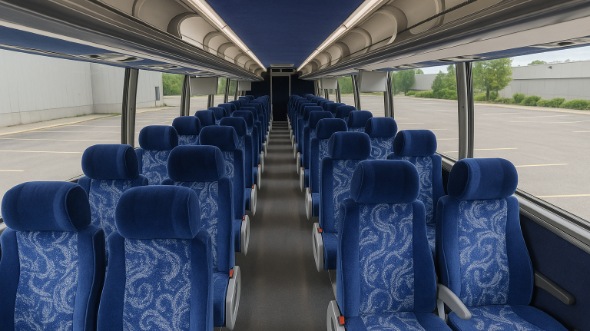 mansfield 55 passenger charter bus rental