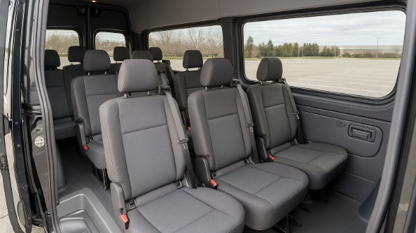 mansfield sprinter van with driver inside