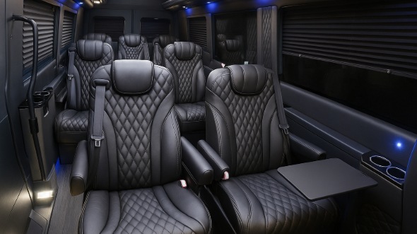 mansfield sprinter van with driver interior