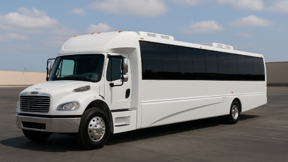 Exterior of Charter Bus Company McKinney's Party Bus in McKinney